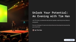 Tim Han on Mastering Human Behavior