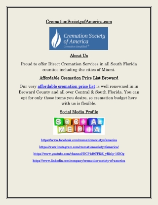 Affordable Cremation