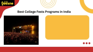 best College fests programs in india