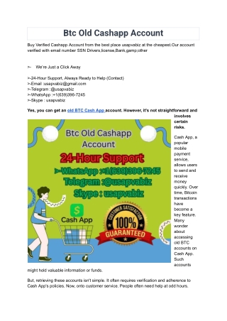 81.M.4K How To How to Buy Verified Cashapp Account and BTC or (old)vvv