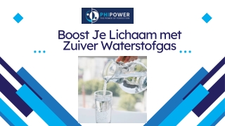 Boost Je Lichaam met Zuiver Waterstofgas