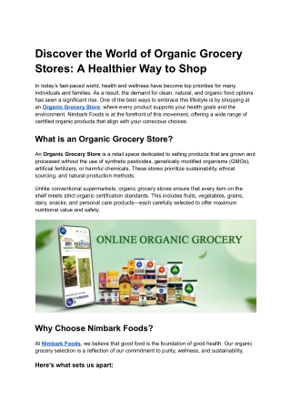 Discover the World of Organic Grocery Stores_ A Healthier Way to Shop