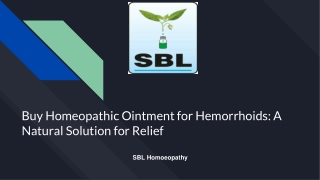 Buy Homeopathic Ointment for Hemorrhoids A Natural Solution for Relief