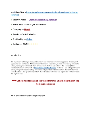 Charm Health Skin Tag Remover