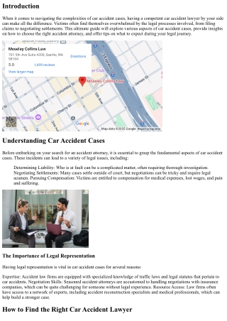 Ultimate Guide to Finding the Best Car Accident Lawyer