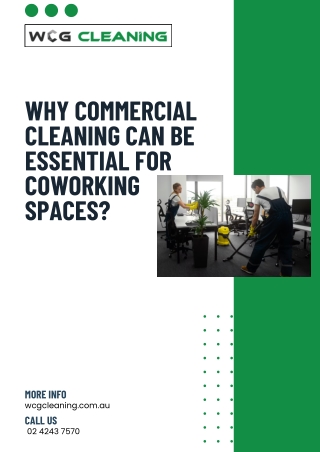 WHY COMMERCIAL CLEANING CAN BE ESSENTIAL FOR COWORKING SPACES?