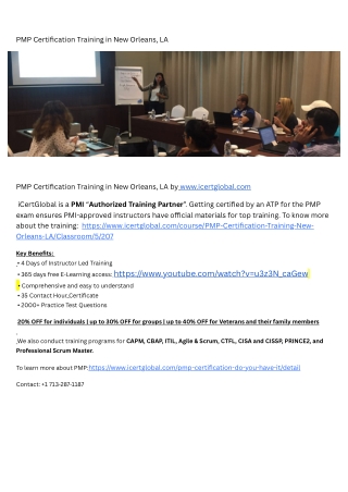 PMP Certification Training in New Orleans, LA (2)