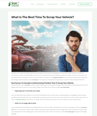 What is the best time to scrap your vehicle?