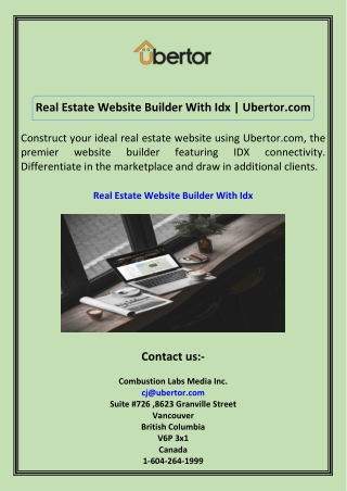 Real Estate Website Builder With Idx Ubertor.com