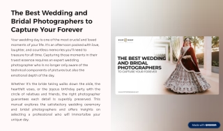 The Best Wedding and Bridal Photographers to Capture Your Forever