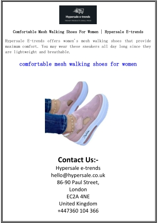 Comfortable Mesh Walking Shoes For Women Hypersale E-trends