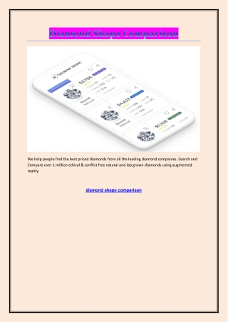 Diamond Shape Comparison