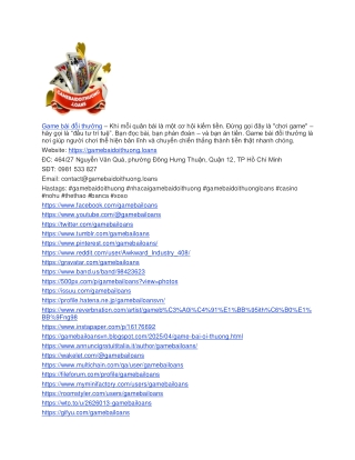 GAME BÀI ĐỔI THƯỞNG