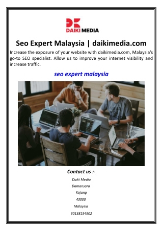 Seo Expert Malaysia  daikimedia.com