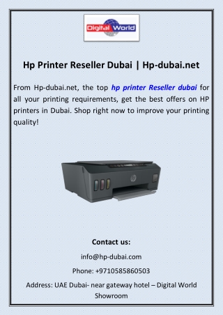 Hp Printer Reseller Dubai | Hp-dubai.net