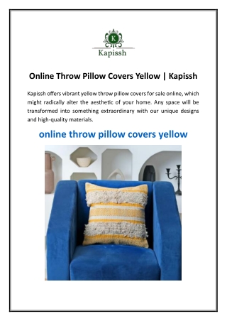 Online Throw Pillow Covers Yellow