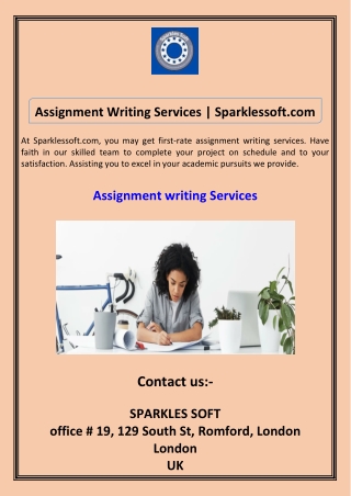 Assignment Writing Services Sparklessoft.com
