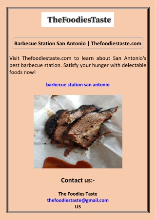 Barbecue Station San Antonio Thefoodiestaste.com