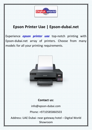 Epson Printer Uae | Epson-dubai.net