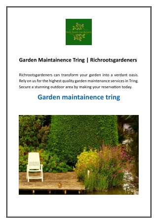 Garden Maintainence Tring