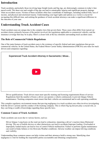 Legal Rights and Options for Victims of Truck Accident Cases: Insights from Atto