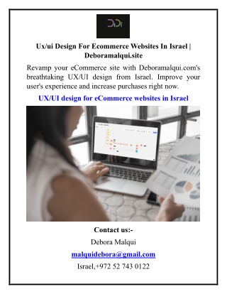 Uxui Design For Ecommerce Websites In Israel  Deboramalqui site