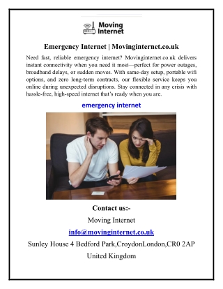 Emergency Internet Movinginternet.co.uk