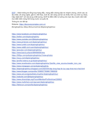 DCP - Tổng hợp tin tức cập nhật mới nhất