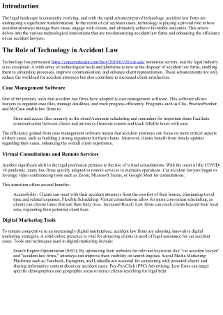 How Technology is Revolutionizing Accident Law Firms