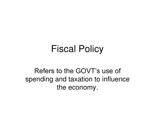 igcse fiscal policy