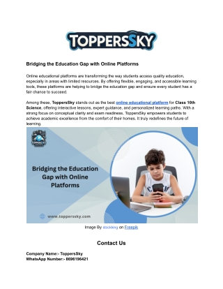 Bridging the Education Gap with Online Platforms