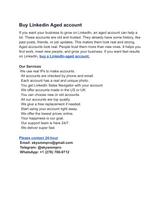 Buy LinkedIn Accounts: Risks, Rewards, and Smart ...