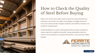 5 Key Ways to Verify Steel Quality Before You Purchase