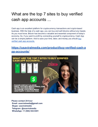 How To Buy Verified Cash app Accounts in This year