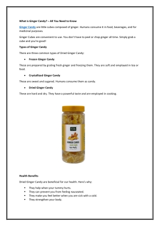 What is Ginger Candy? – All You Need to Know