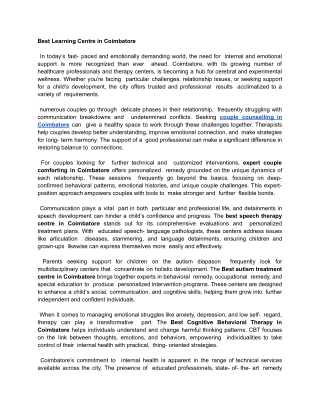 Best Learning Centre in Coimbatore