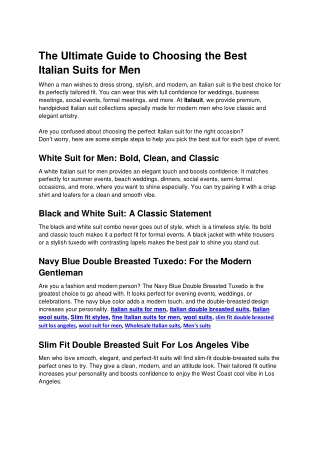 slim fit double breasted suit los angeles