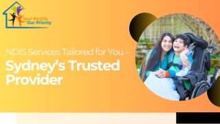 NDIS Services Tailored for You – Sydney’s Trusted Provider