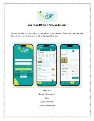 Dog Food Offers  Pawcuddlz