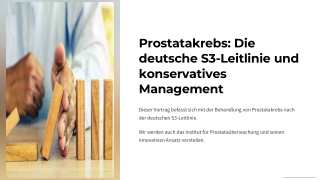Prostatakrebs Deutsche S3-Leitlinie