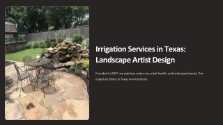 Irrigation Services in Texas