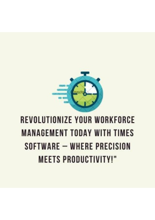 Maximize Workforce Efficiency with Innovative Solutions from Times Software