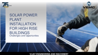 SOLAR POWER PLANT INSTALLATION FOR HIGH RISE BUILDINGS