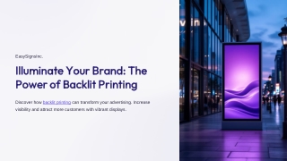 Duratrans Backlit Printing