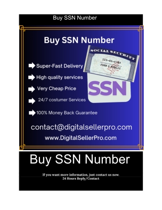 Buy SSN Number