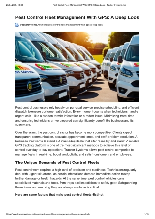 Pest Control Fleet Management With GPS_ A Deep Look