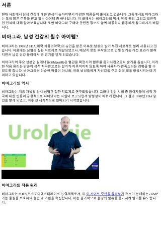 비아그라, 남성 건강의 필수 아이템?