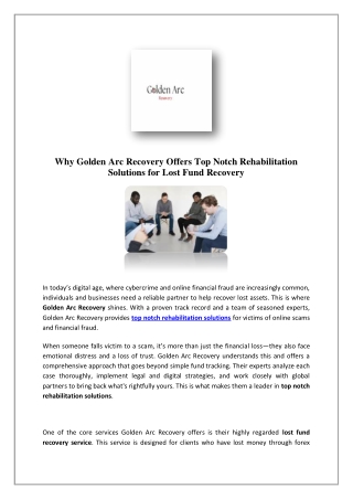 Lost Fund Recovery Services in USA | Golden Arc Recovery