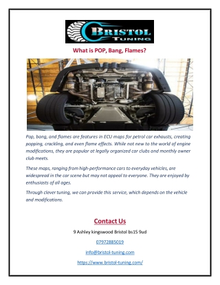 Remapping for better fuel economy in Bristol