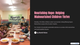 Nourishing Hope: Helping Malnourished Children Thrive